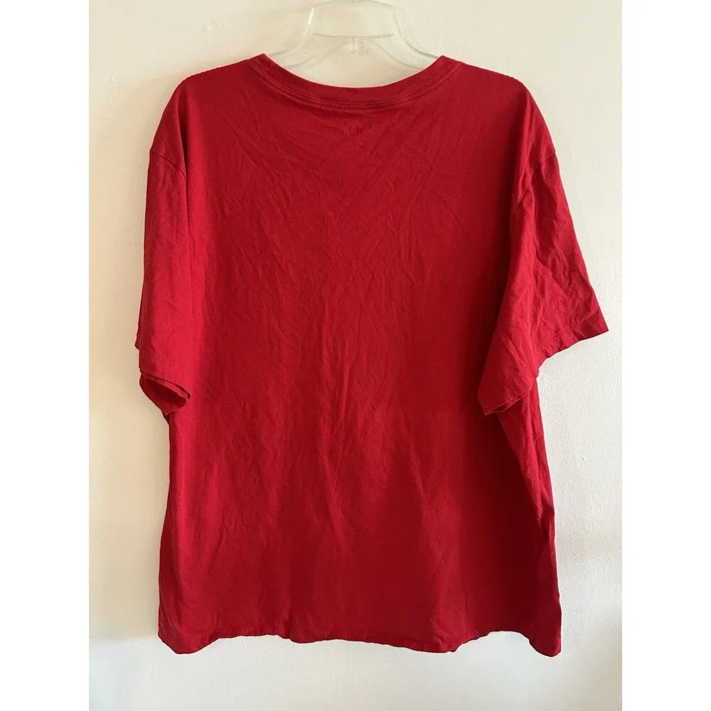 Air Jordan Knit Jumpman Logo Standard Fit T-shirt Red Size XXXL Cotton